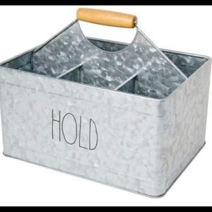Rae Dunn new metal household storage caddy